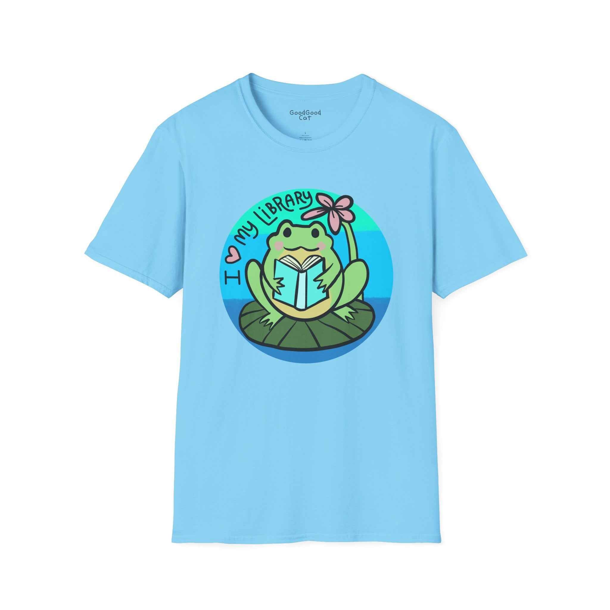 Softstyle 'I Love My Library' Unisex T-Shirt - Frog