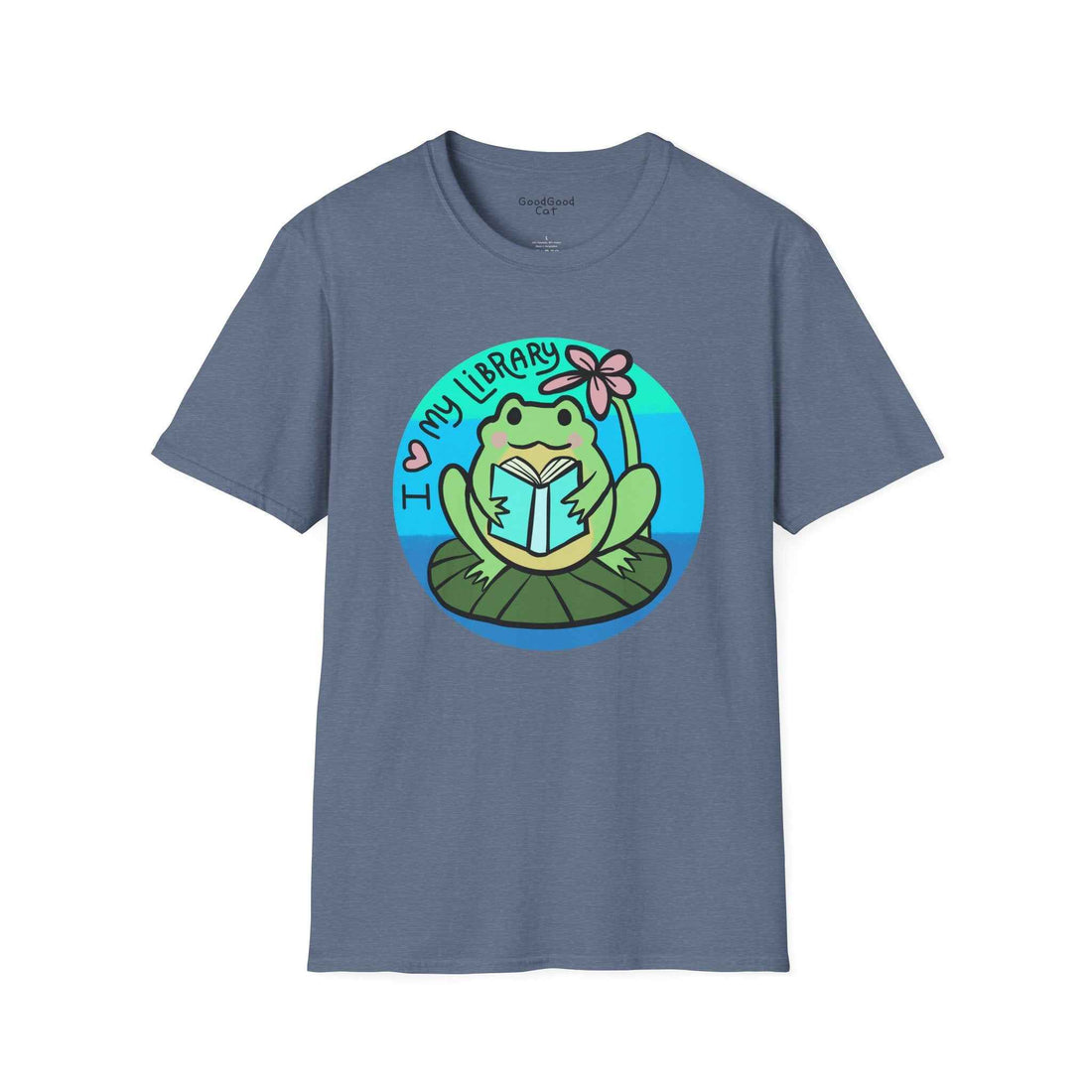 Softstyle 'I Love My Library' Unisex T-Shirt - Frog