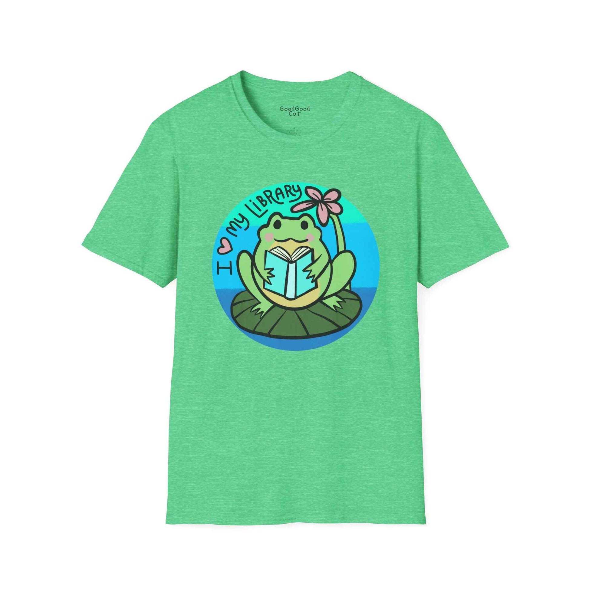 Softstyle 'I Love My Library' Unisex T-Shirt - Frog