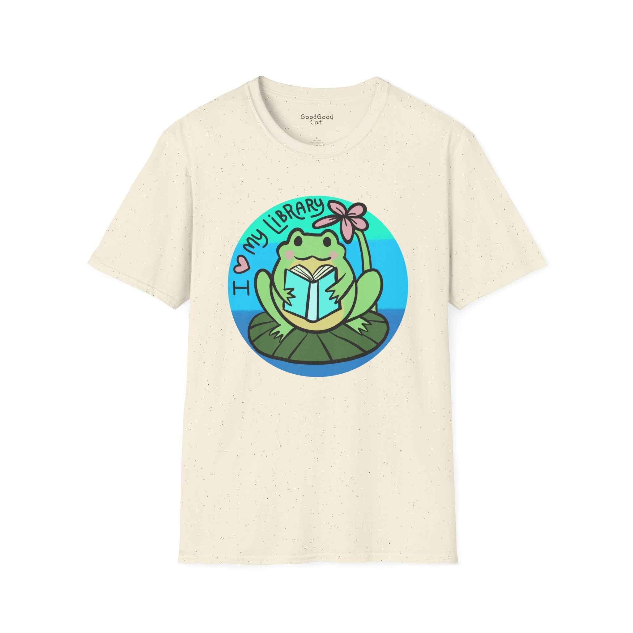 Softstyle 'I Love My Library' Unisex T-Shirt - Frog