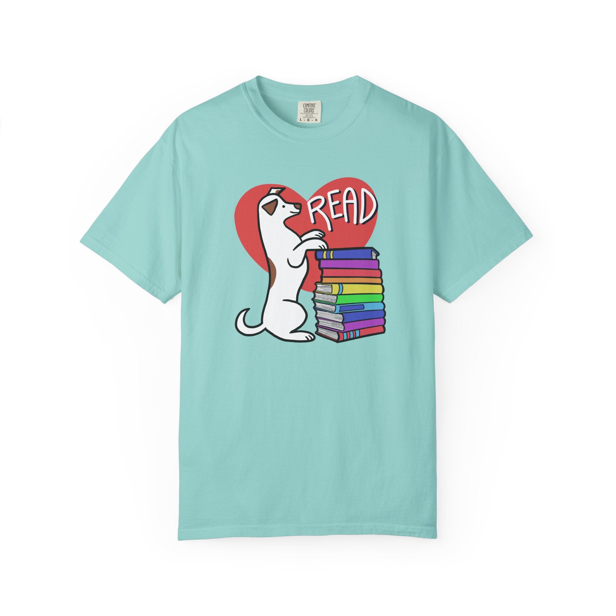 Bookish Dog Lover Tee, Read T-Shirt, Unisex Cotton Shirt, Gift for Readers, Literary Apparel, Cute Pet Lover Top