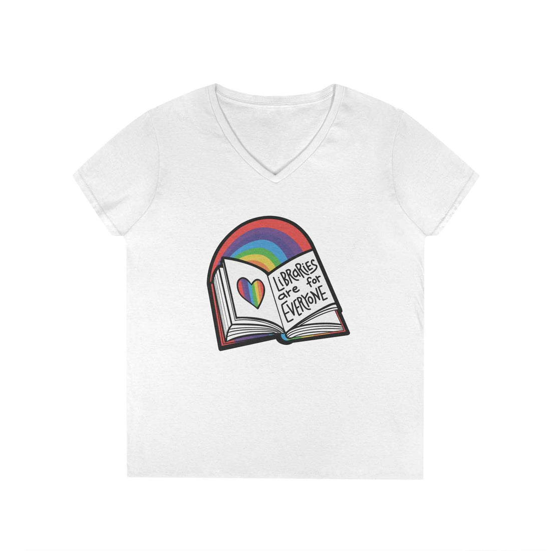 V-Neck T-Shirt - Libraries are for Everyone