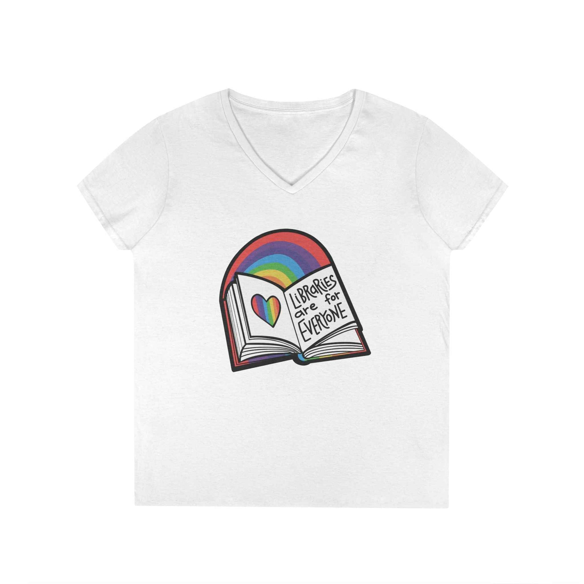 V-Neck T-Shirt - Libraries are for Everyone