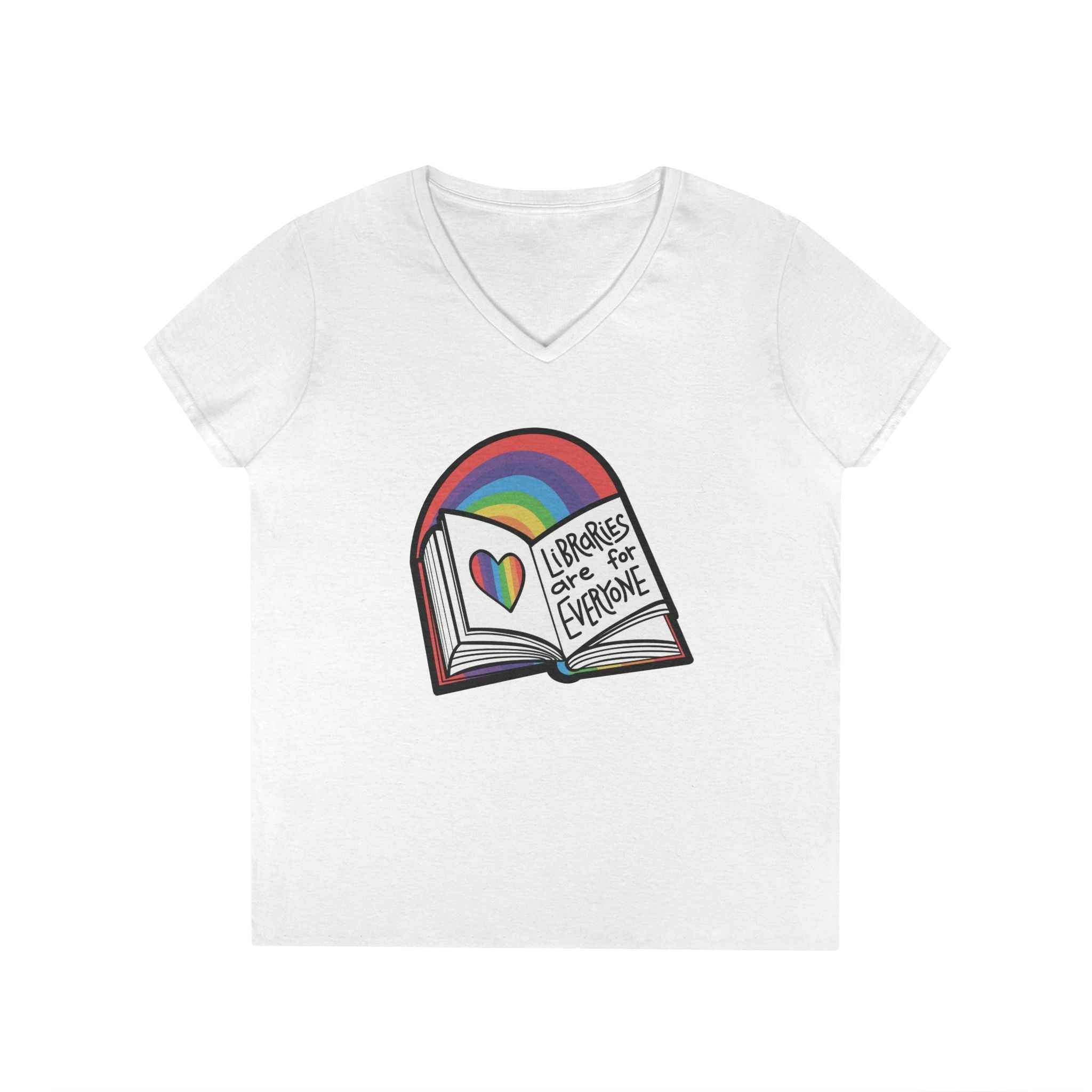 V-Neck T-Shirt - Libraries are for Everyone