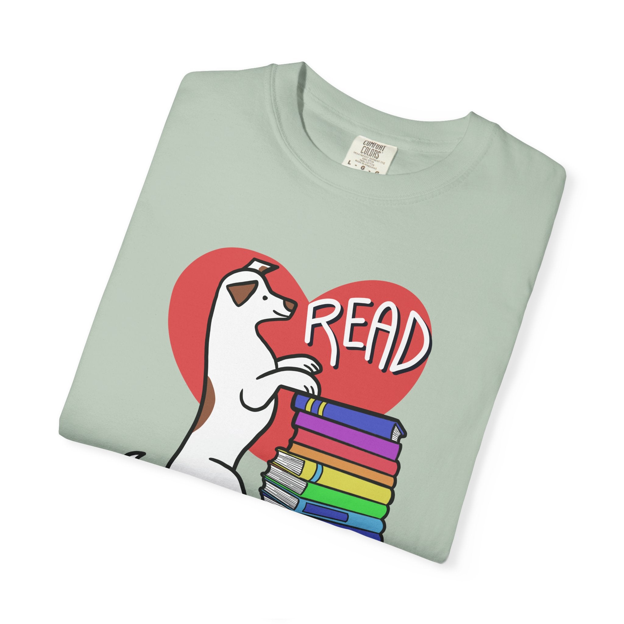 Bookish Dog Lover Tee, Read T-Shirt, Unisex Cotton Shirt, Gift for Readers, Literary Apparel, Cute Pet Lover Top