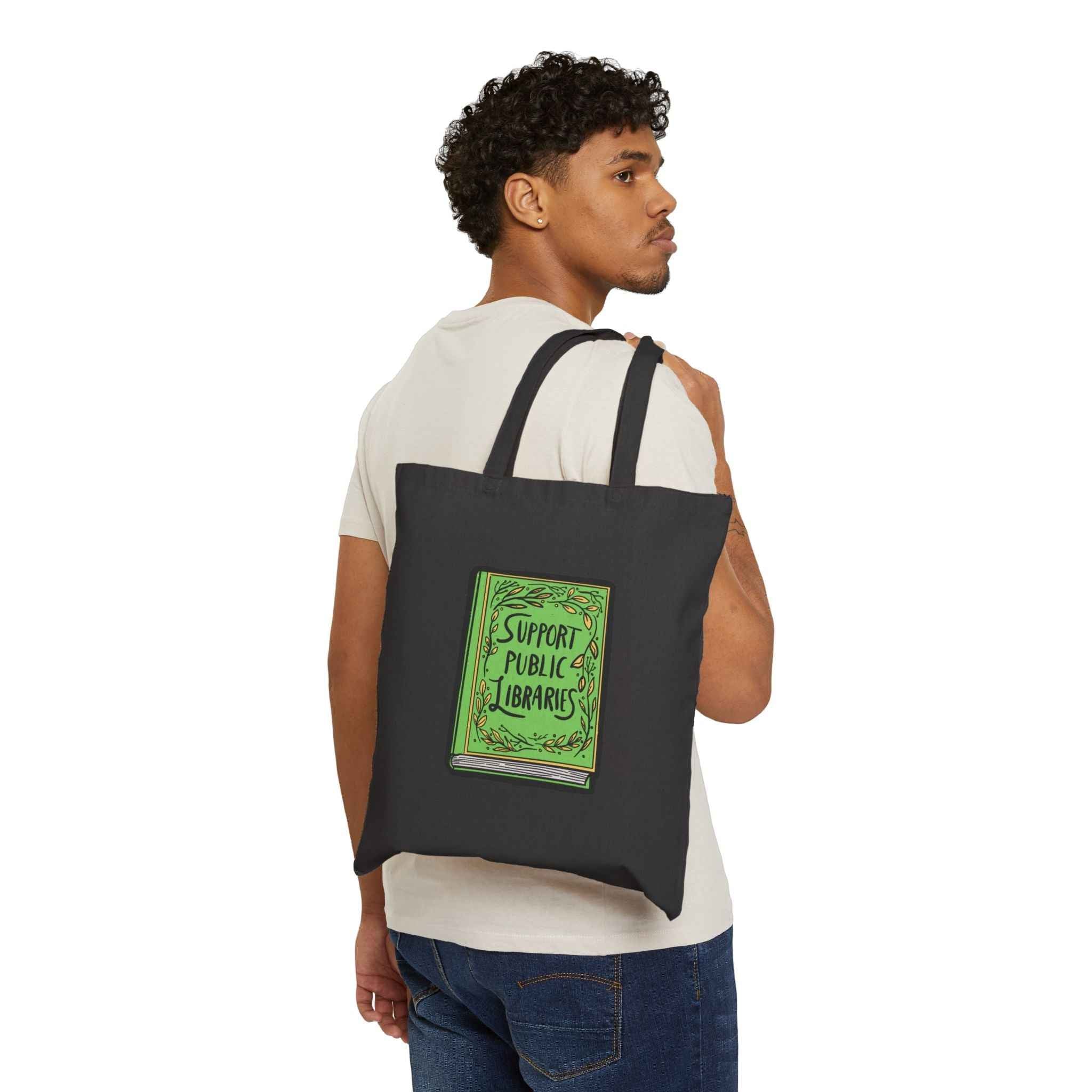Support Public Libraries Cotton Canvas Tote Bag | Eco-Friendly