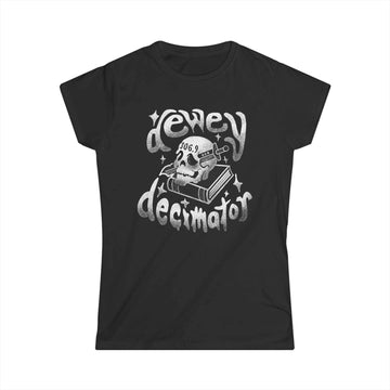 Women's Softstyle Tee - Dewey Decimator, Distressed Design