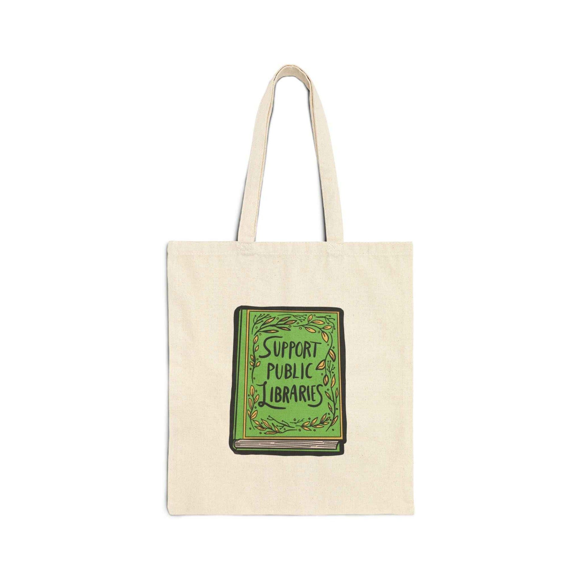 Support Public Libraries Cotton Canvas Tote Bag | Eco-Friendly