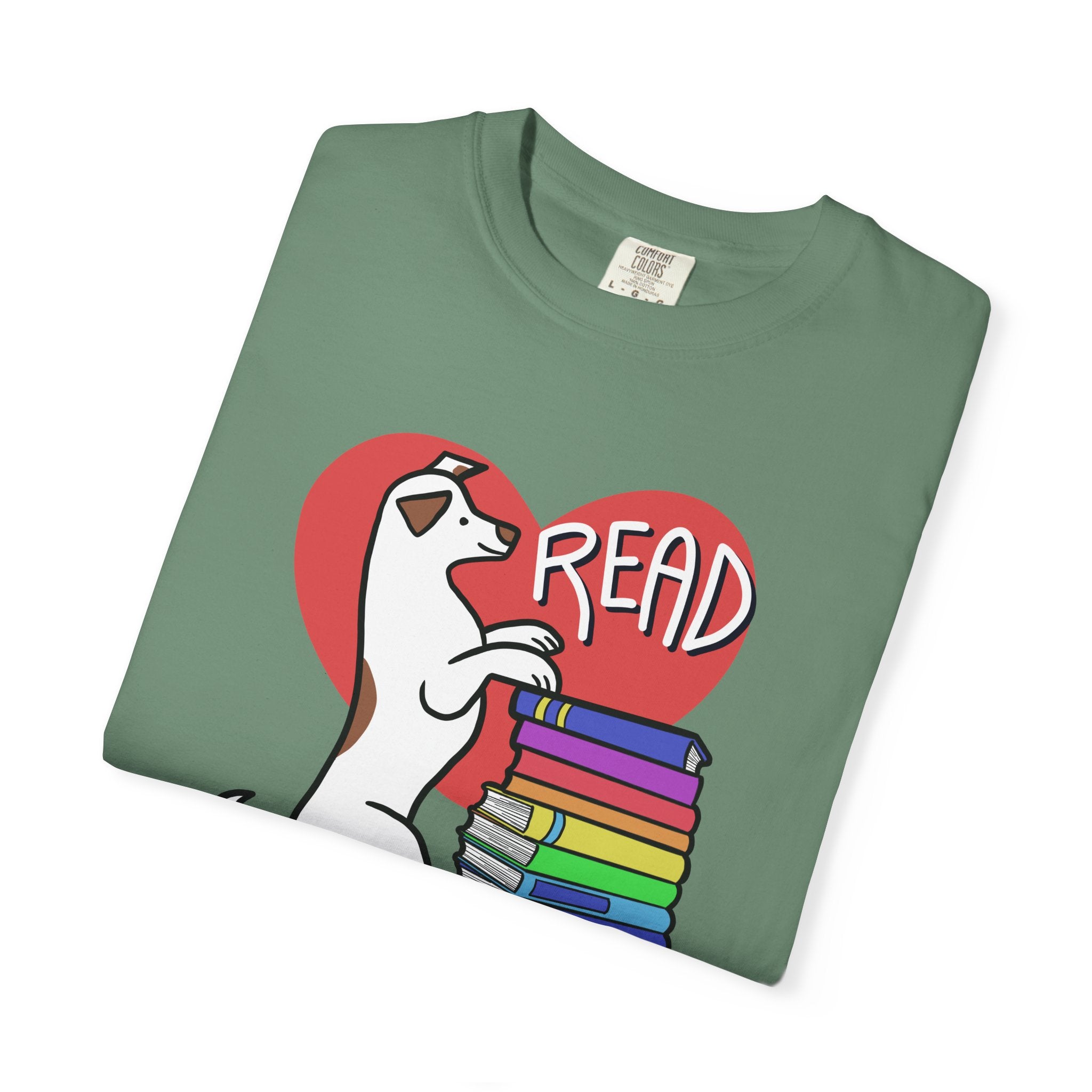 Bookish Dog Lover Tee, Read T-Shirt, Unisex Cotton Shirt, Gift for Readers, Literary Apparel, Cute Pet Lover Top