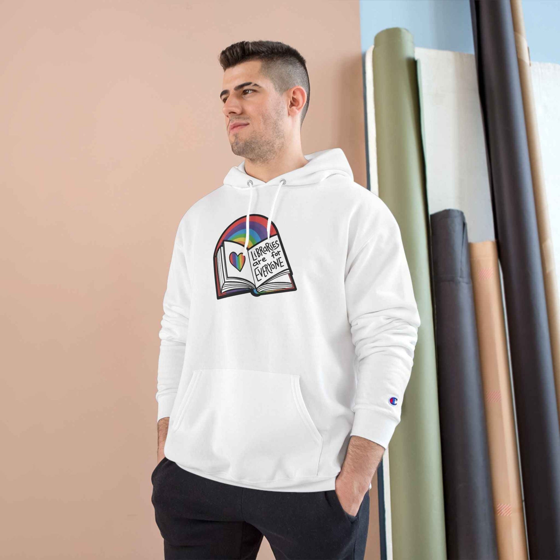 "Libraries are for Everyone" LGBTQ+ Pride  -- Hoodie