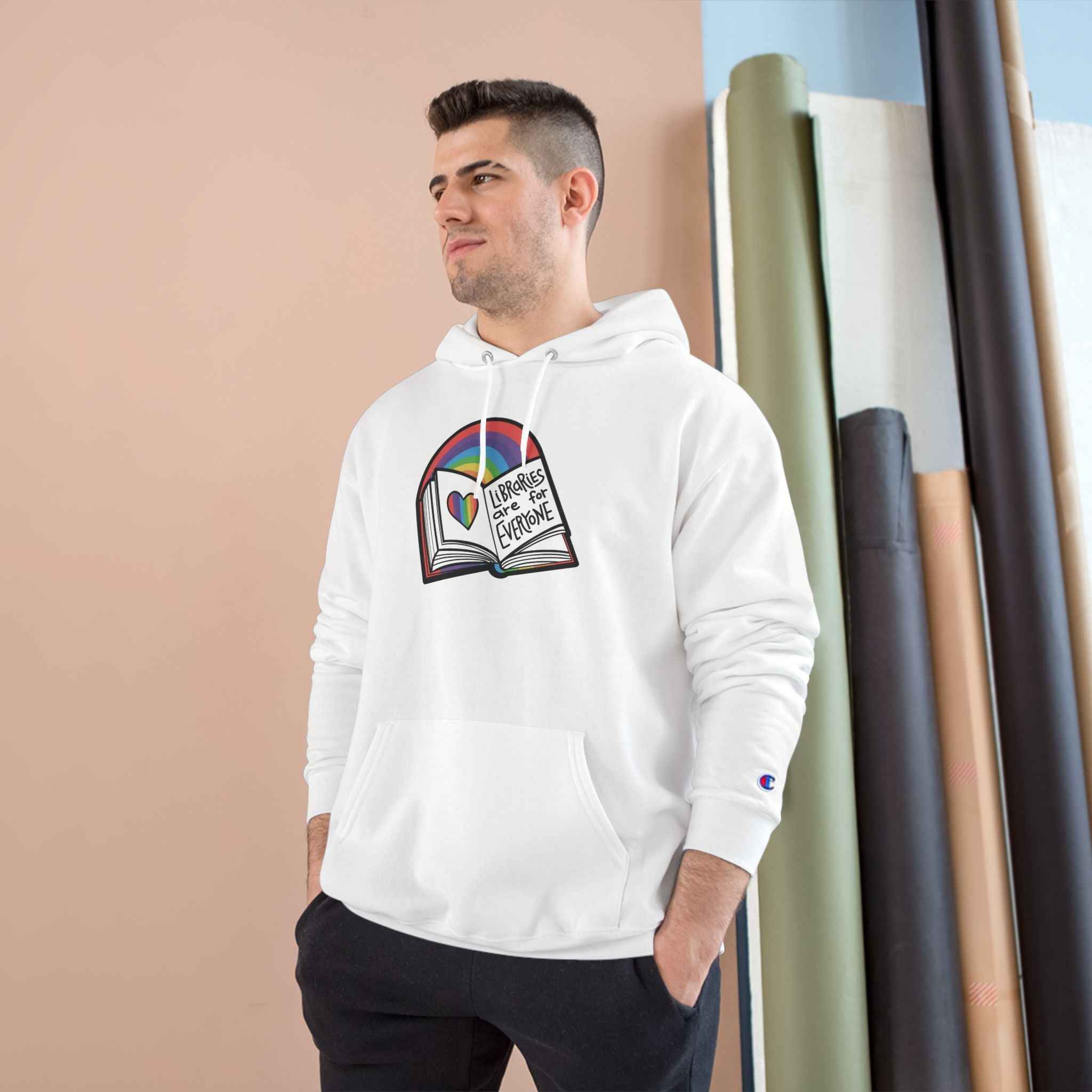 "Libraries are for Everyone" LGBTQ+ Pride  -- Hoodie