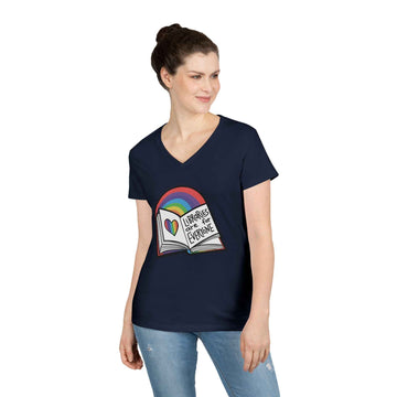 V-Neck T-Shirt - Libraries are for Everyone