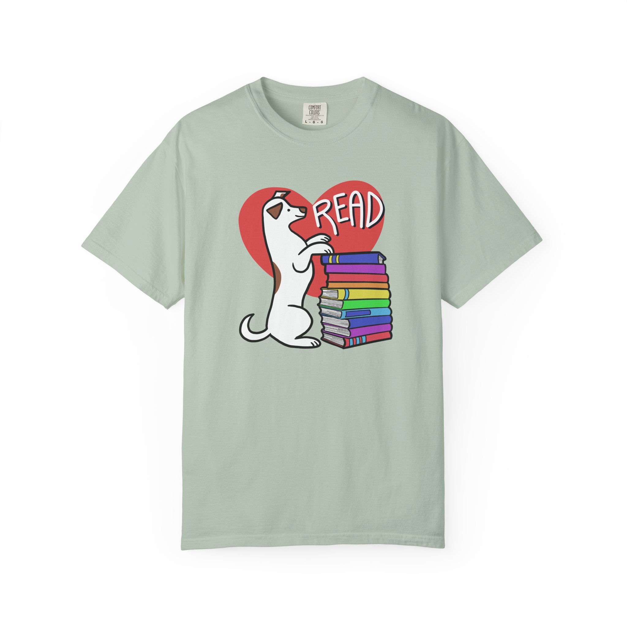 Bookish Dog Lover Tee, Read T-Shirt, Unisex Cotton Shirt, Gift for Readers, Literary Apparel, Cute Pet Lover Top