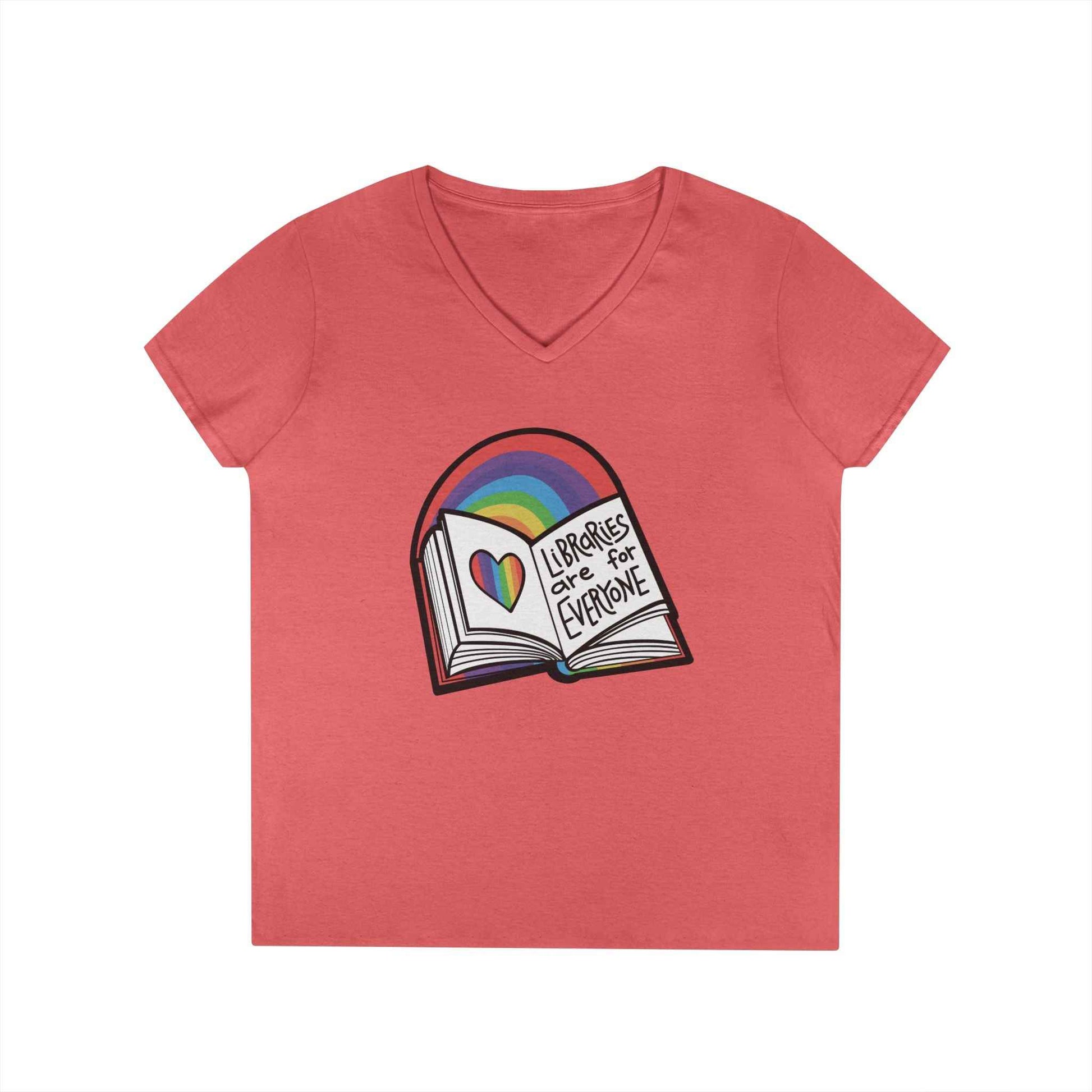 V-Neck T-Shirt - Libraries are for Everyone