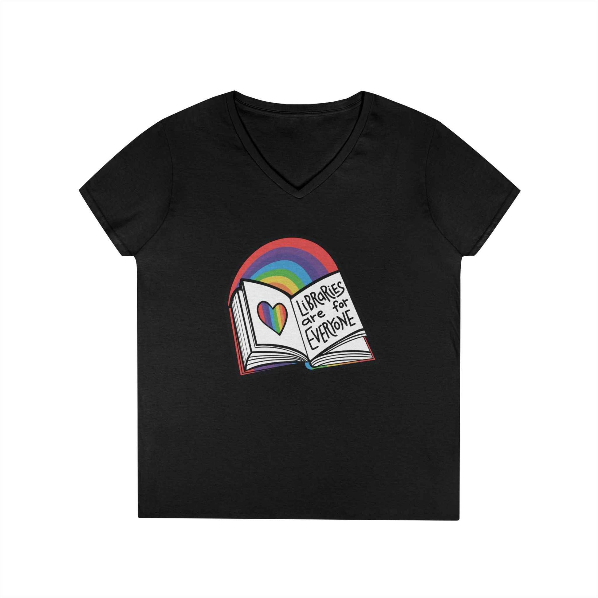 V-Neck T-Shirt - Libraries are for Everyone