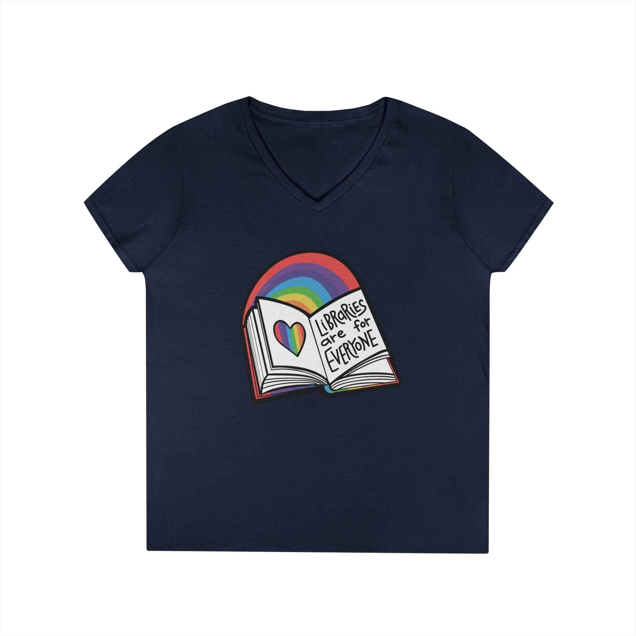V-Neck T-Shirt - Libraries are for Everyone