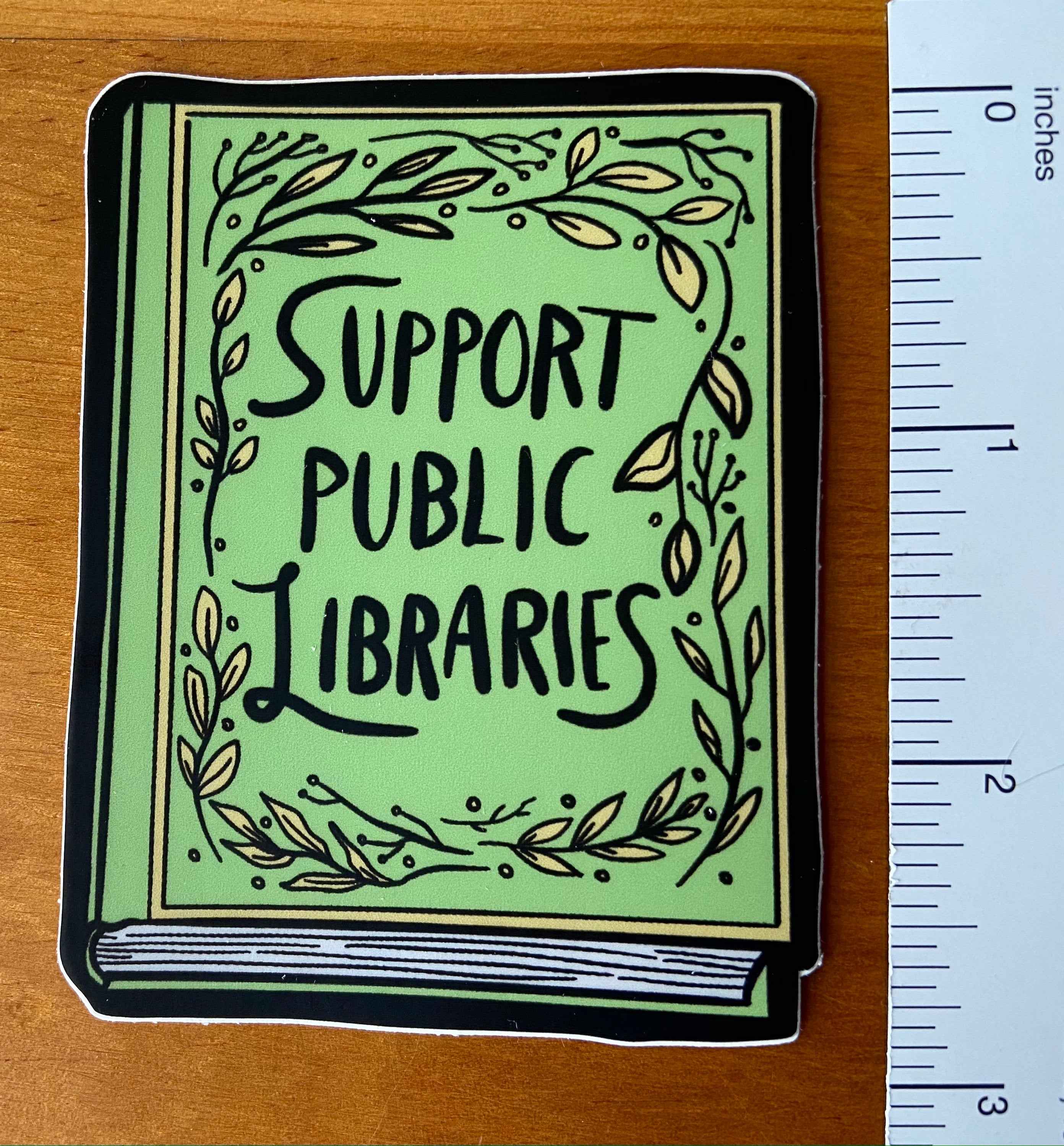 Support Public Libraries Book Sticker || Library Science || Books