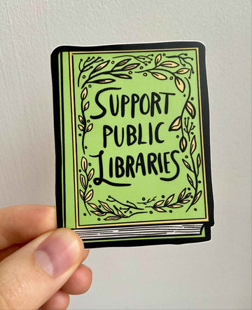 Support Public Libraries Book Sticker || Library Science || Books