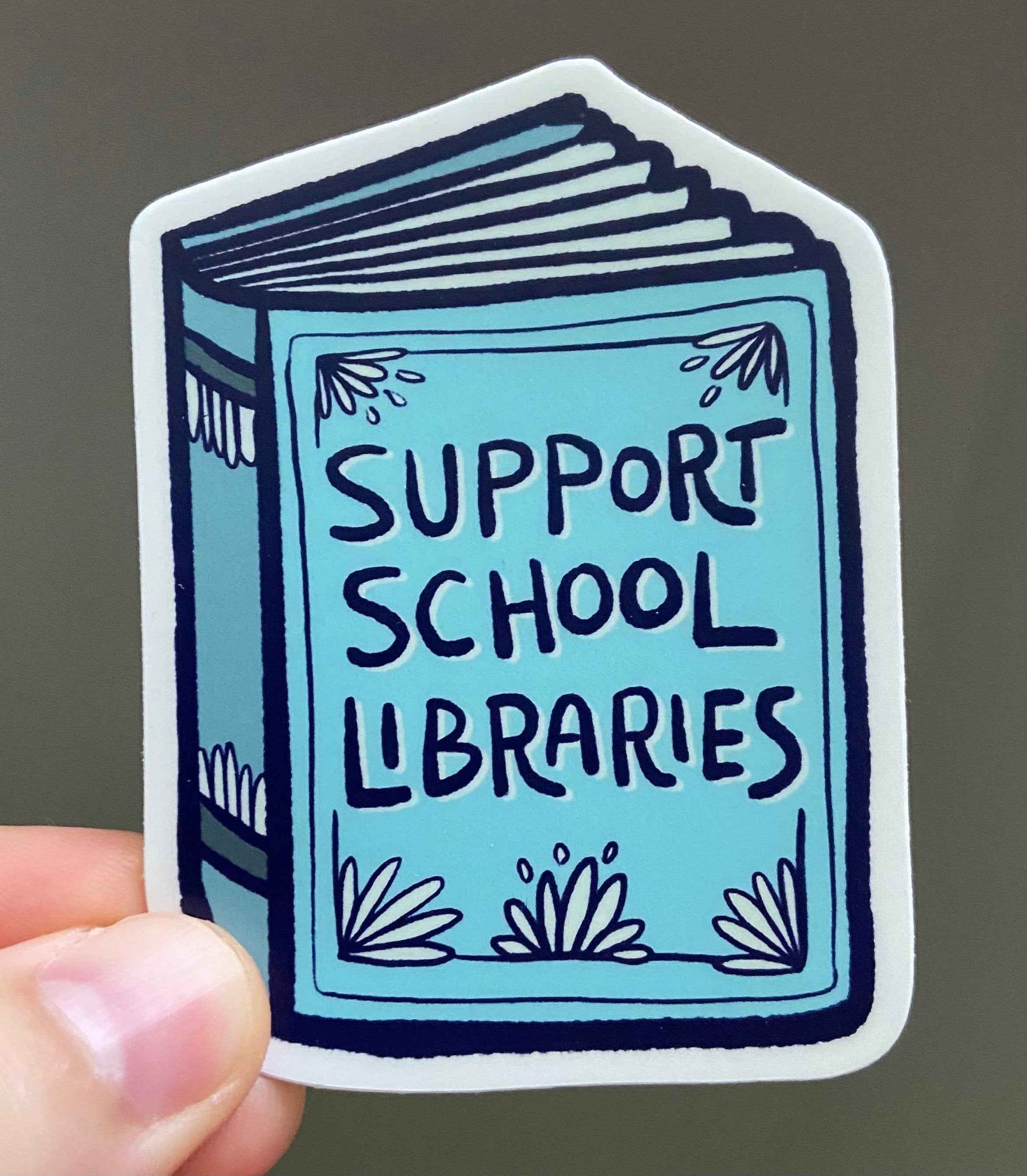 Support SCHOOL Libraries Book Sticker || Library Science || Books