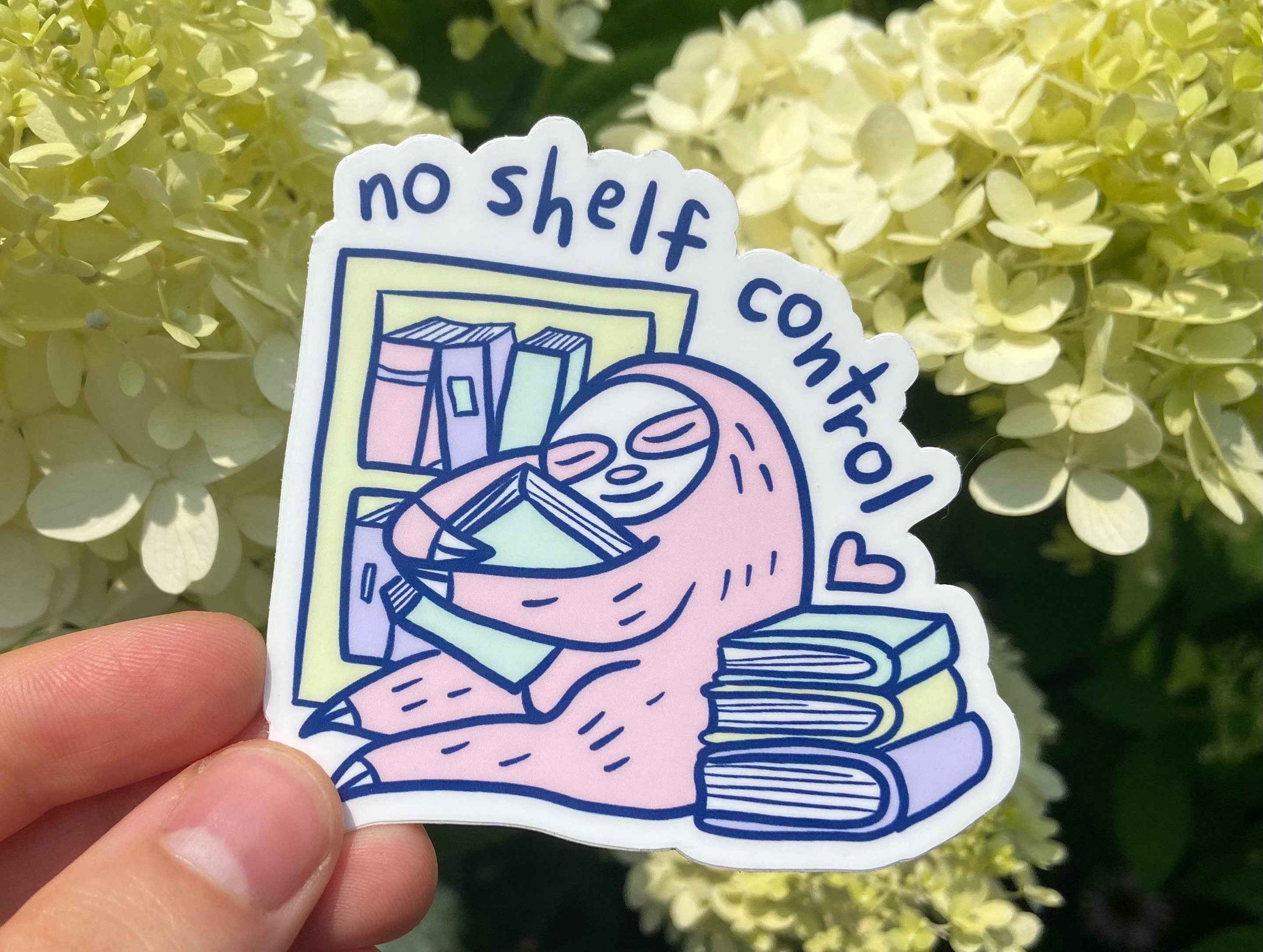 No Shelf Control Sticker || Sloth || Books || Library || Reading