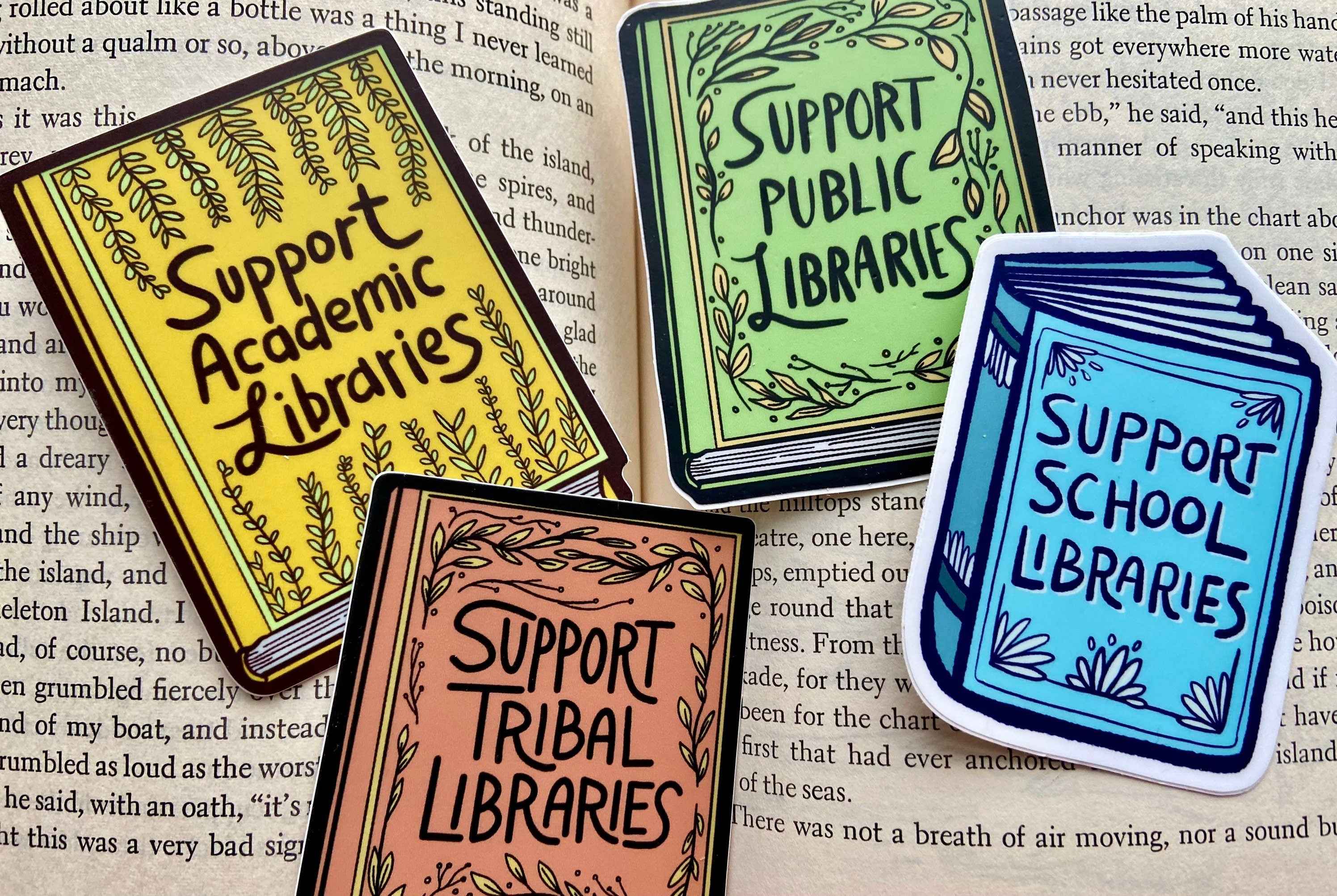 Support Academic Libraries Book Sticker || Library Science || Books