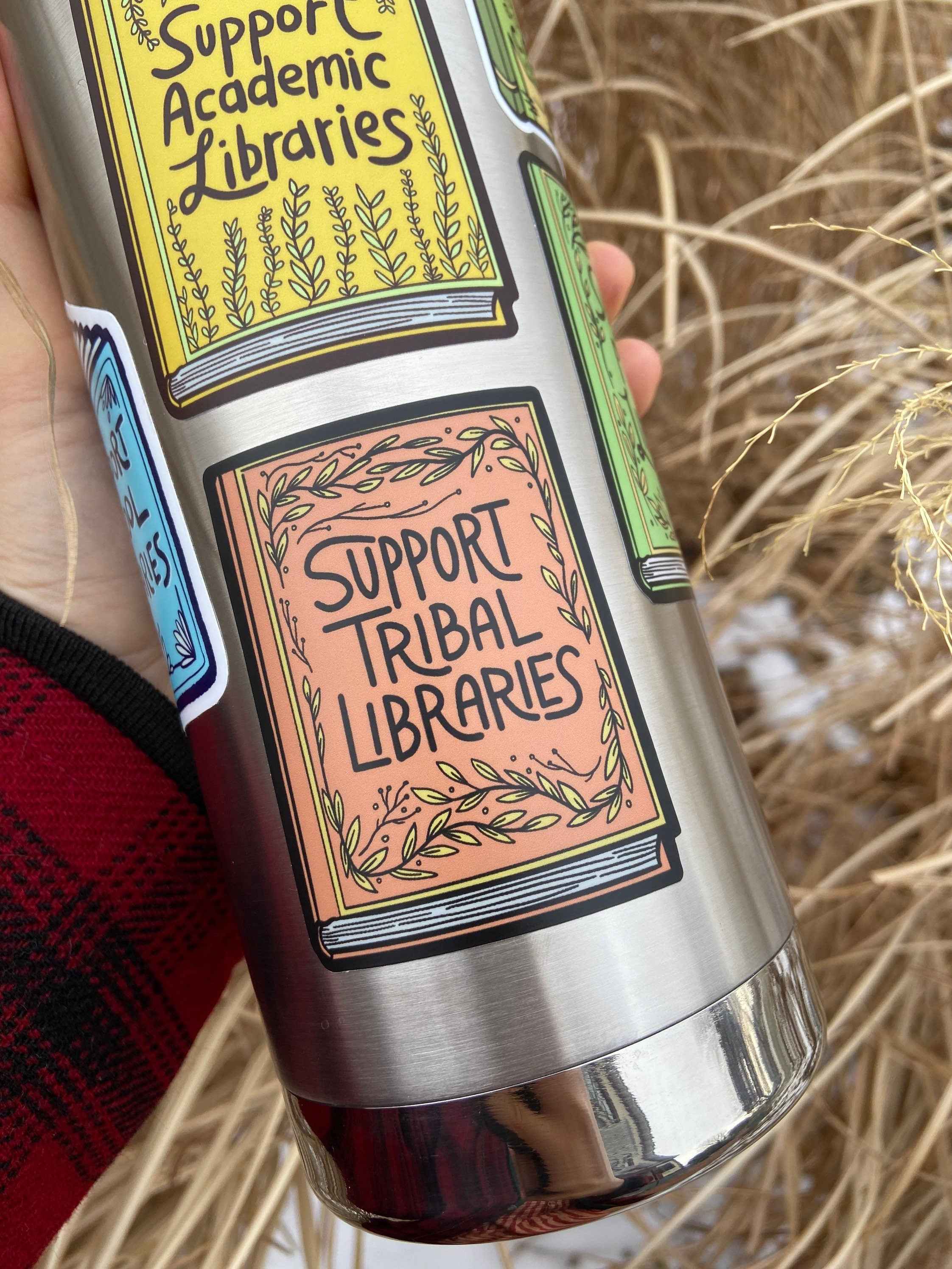 Support Tribal Libraries Book Sticker || Library Science || Books