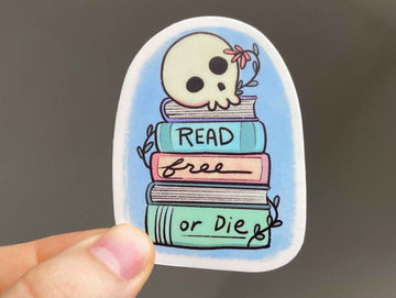 Read Free or Die Sticker (original design) | Librarians | Libraries | Academia | Banned Books | Library Science