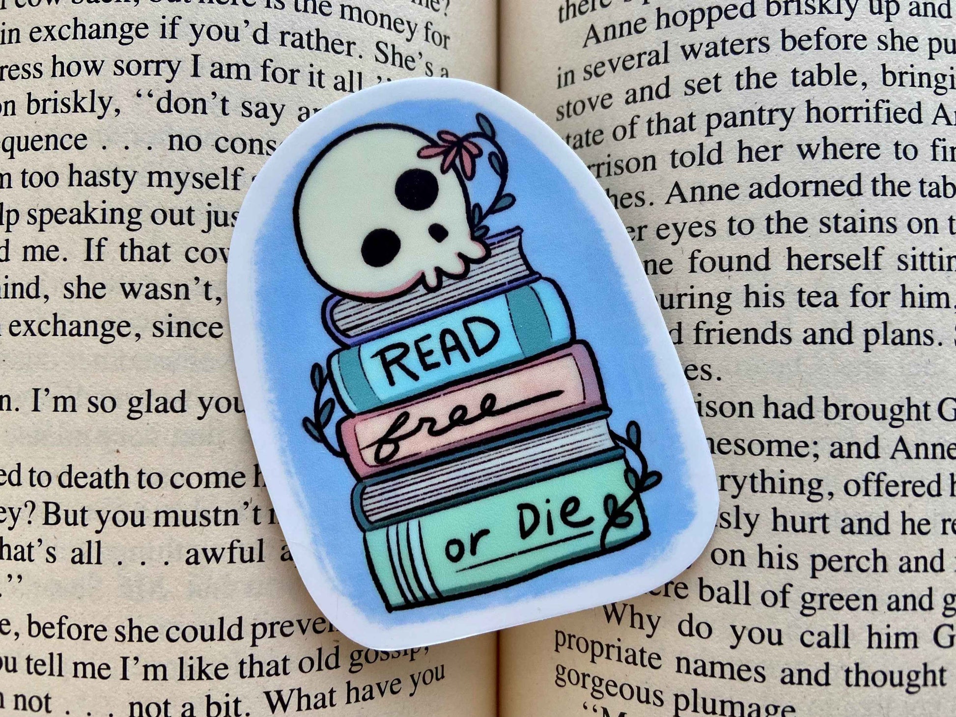 Read Free or Die Sticker (original design) | Librarians | Libraries | Academia | Banned Books | Library Science