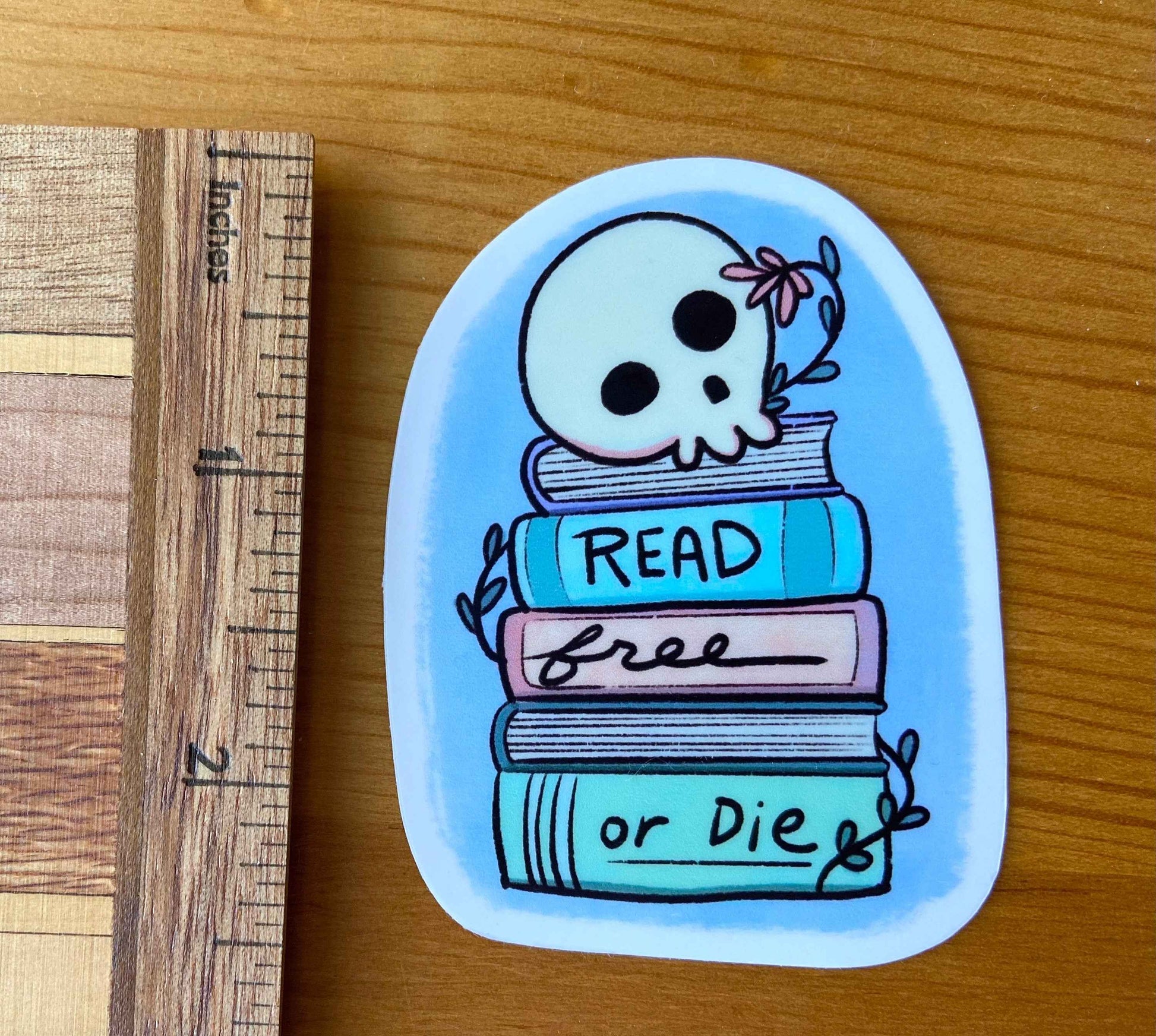Read Free or Die Sticker (original design) | Librarians | Libraries | Academia | Banned Books | Library Science