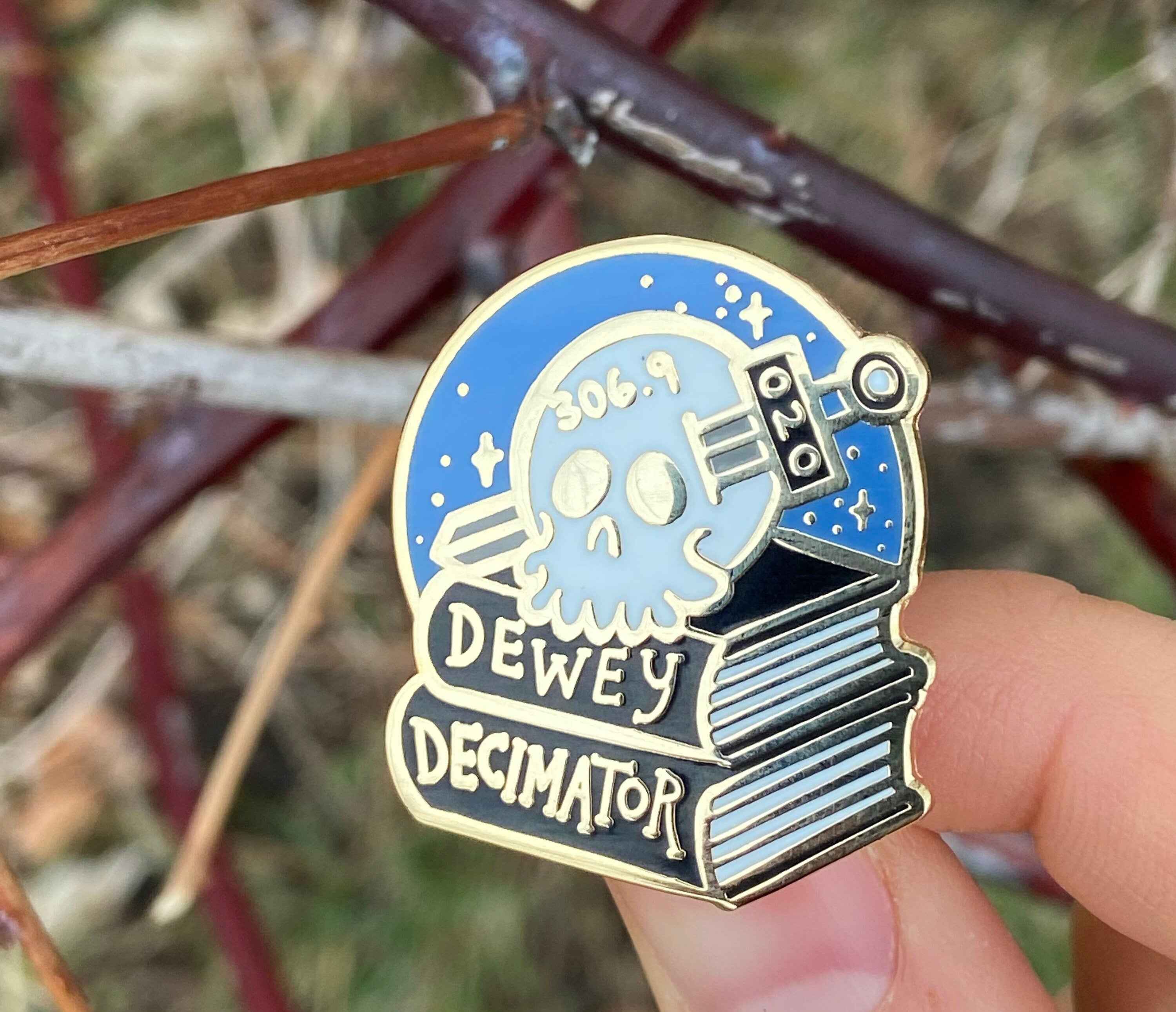 Dewey Decimator Pin | Enamel Pin | Librarian | Cataloger |
