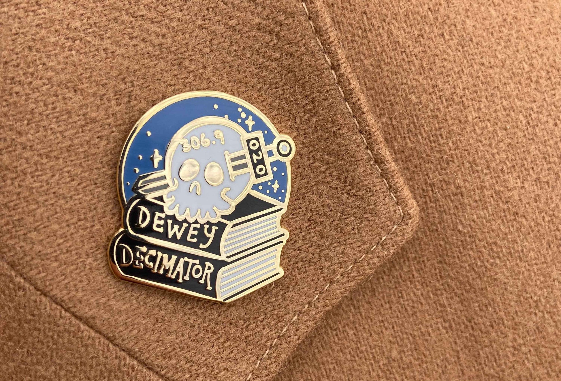 Dewey Decimator Pin | Enamel Pin | Librarian | Cataloger |