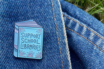 Support School Libraries Enamel Pin | Librarian |