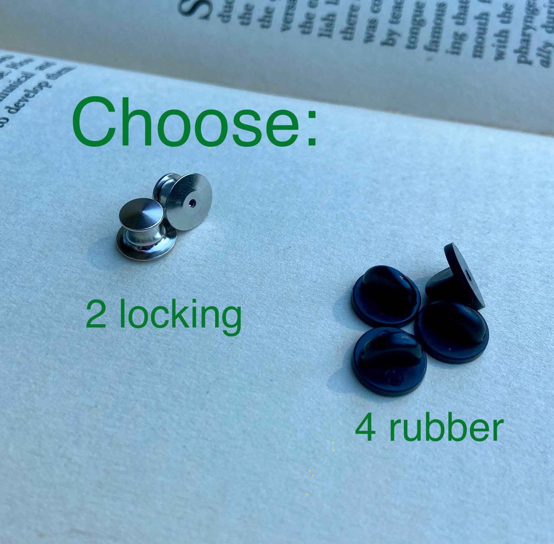 Add-on/upgrade: LOCKING BACKS or extra rubber backs