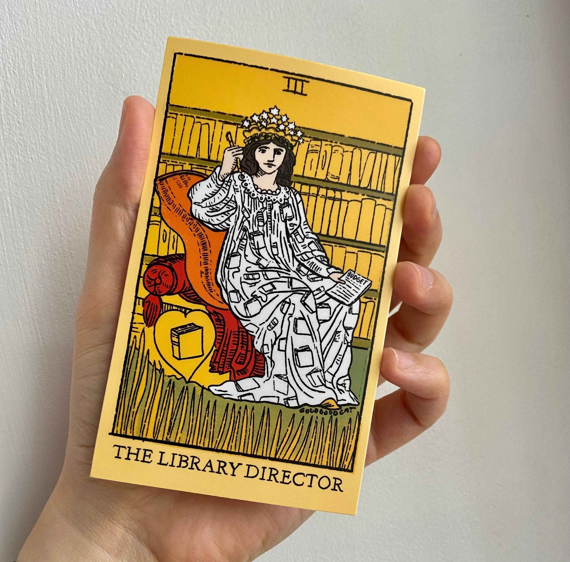 Library Director Sticker -- Oversized Giant Tarot Sticker