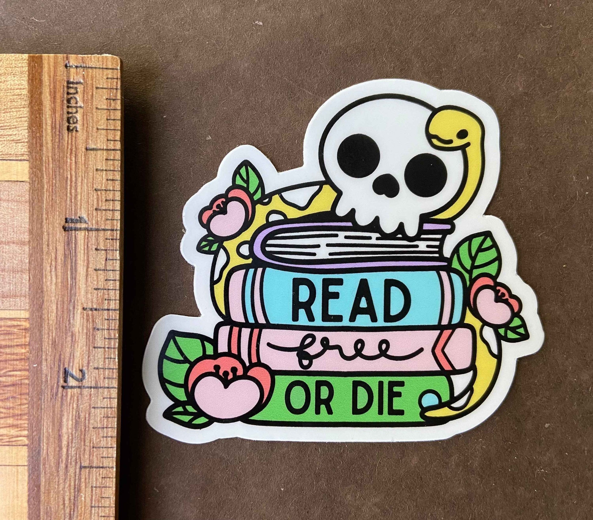 Read Free or Die Sticker (New design) | Librarians | Libraries | Academia | Banned Books | Library Science