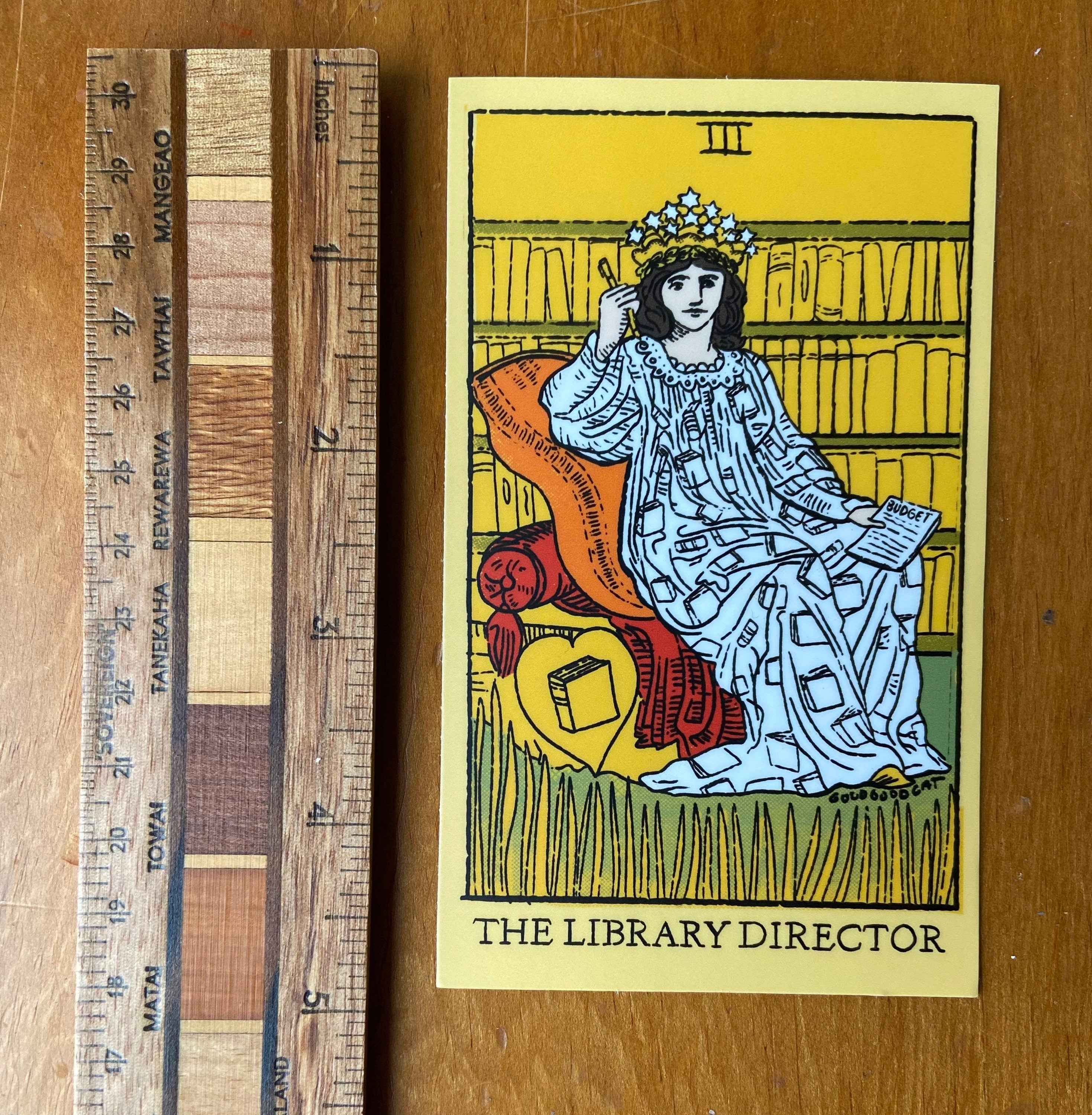 Library Director Sticker -- Oversized Giant Tarot Sticker