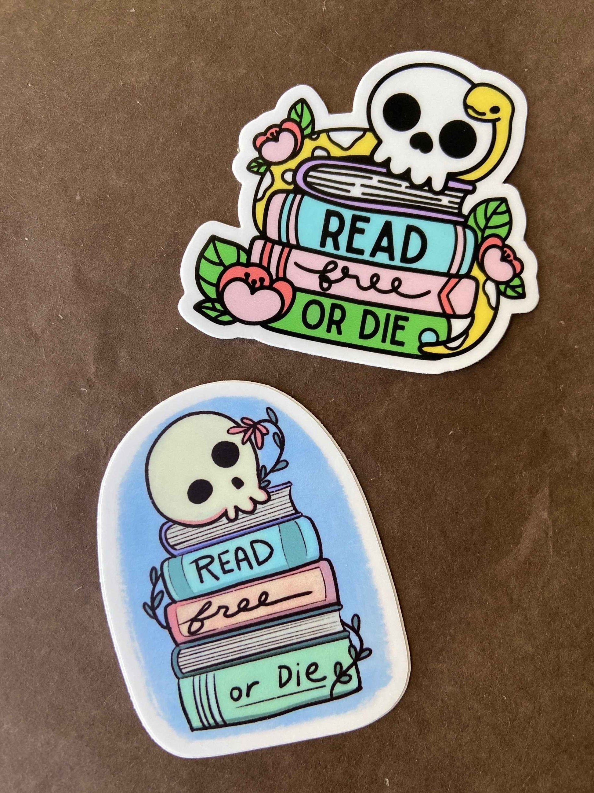 Read Free or Die Sticker (New design) | Librarians | Libraries | Academia | Banned Books | Library Science