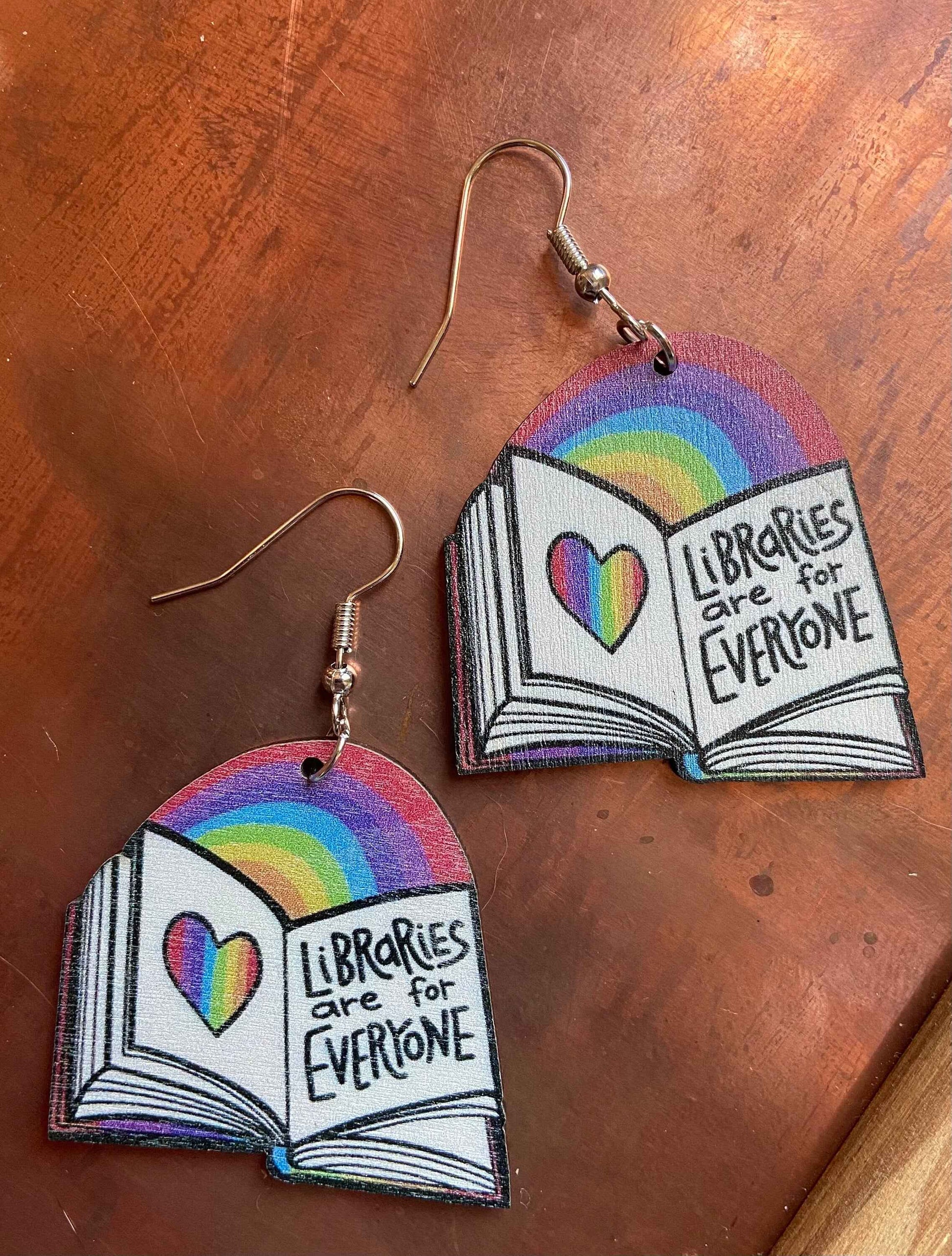 Libraries are for Everyone Earrings