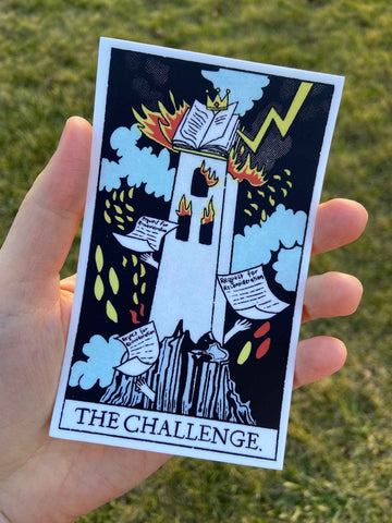 The Challenge / Request for Reconsideration -- Oversized Giant Tarot Sticker — the tower