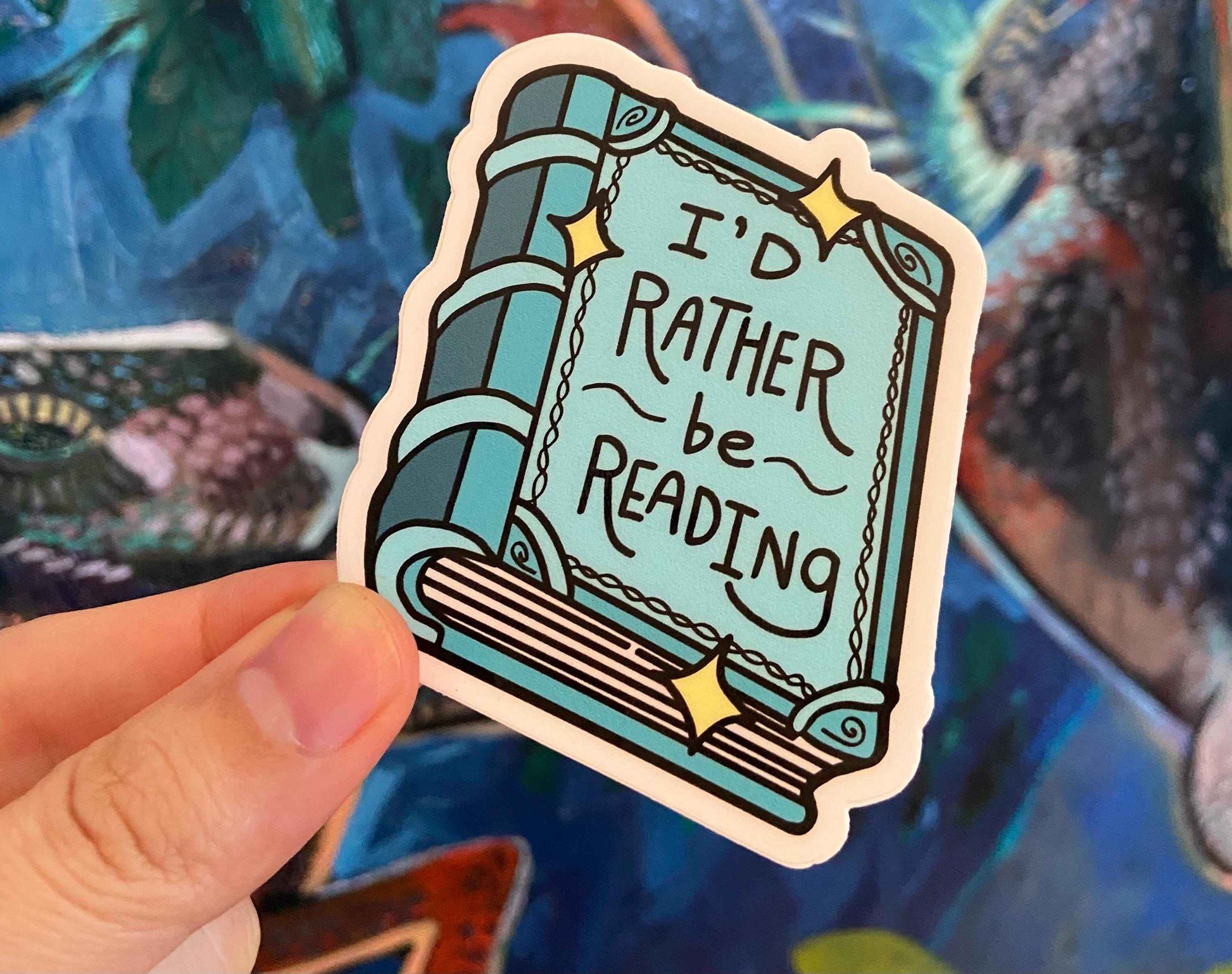 I’d Rather Be Reading / book sticker