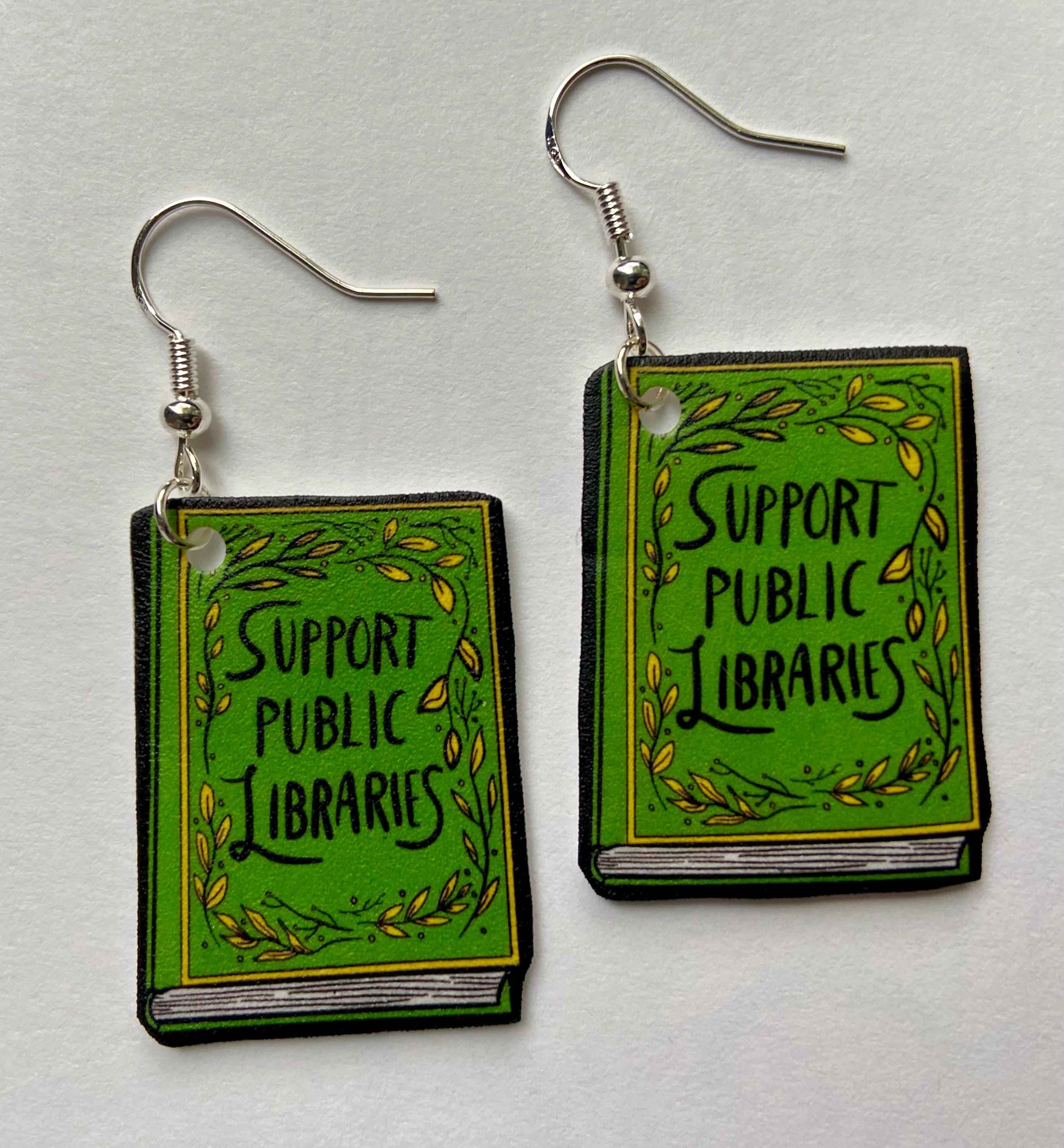 Support Public Libraries Earrings